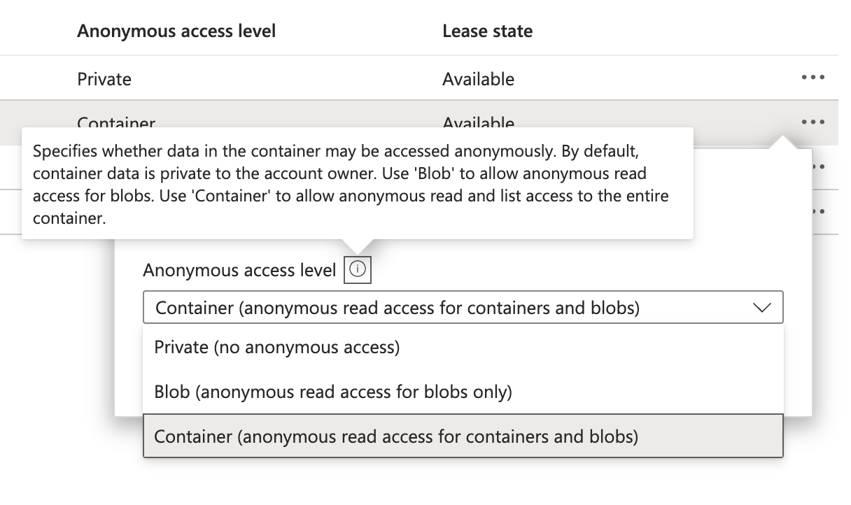 Container Access Level