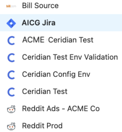 Select a Source Connection