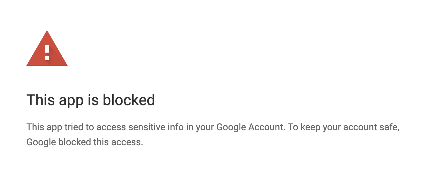 App is blocked