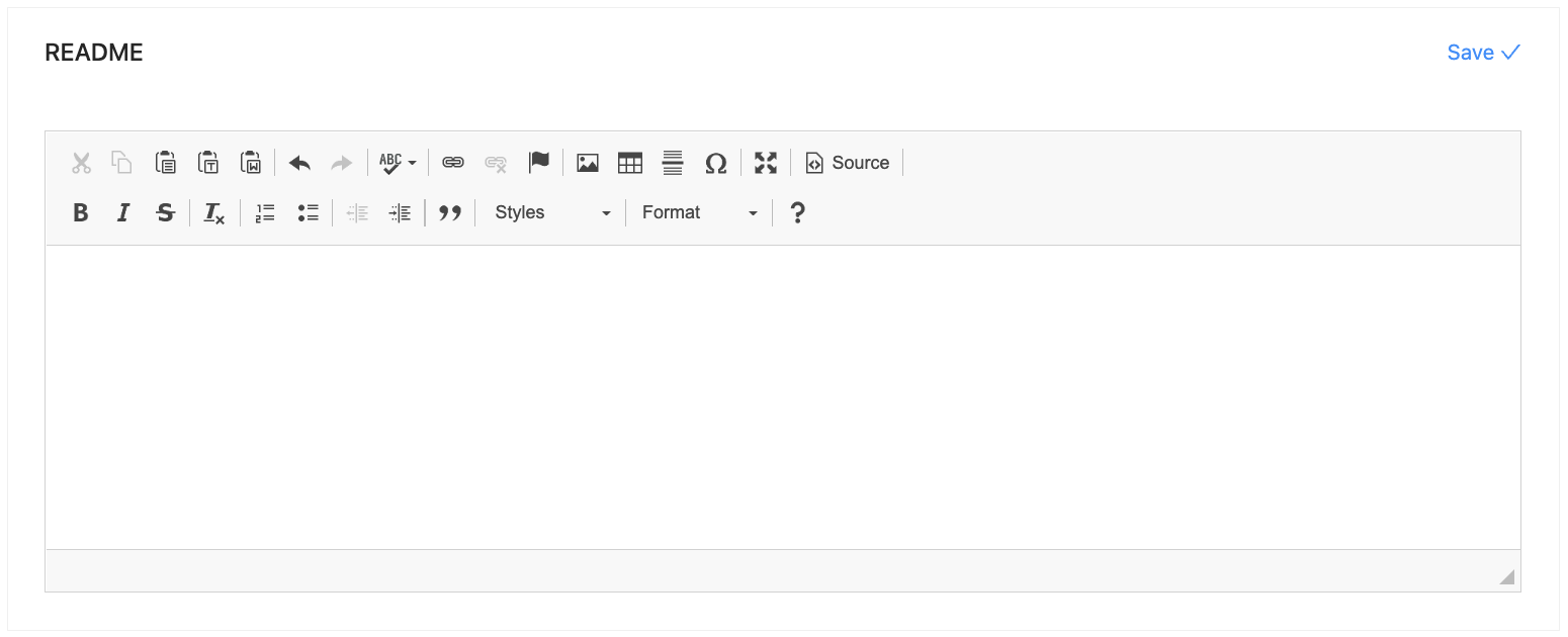 README Section to Enter a Description
